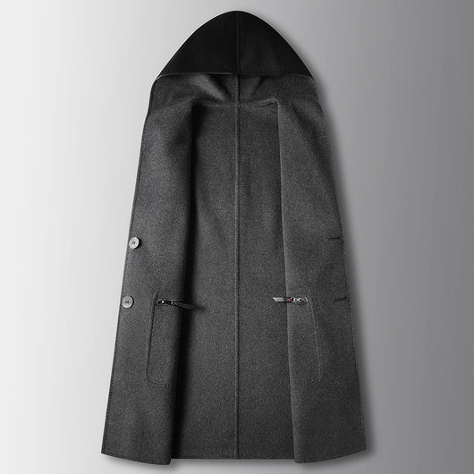 Abrigo de Lana Reversible para Hombre con Capucha - Image 4
