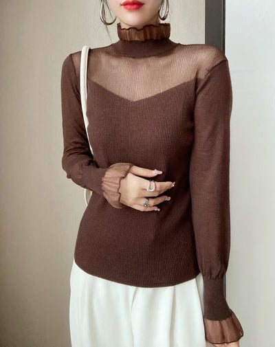 Blusa Corta Ajustada de Lana Merino - Image 4