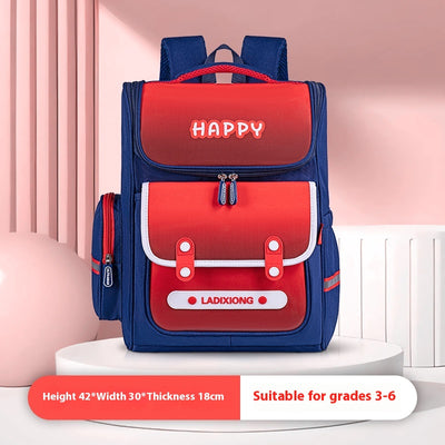 Mochila Escolar Infantil Ligera y de Gran Capacidad con Protección de Columna Estilo Británico - Image 5