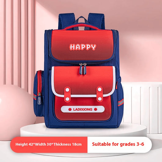 Mochila Escolar Infantil Ligera y de Gran Capacidad con Protección de Columna Estilo Británico - Image 5
