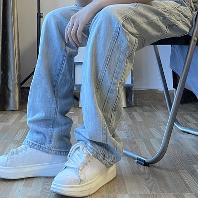 Jeans Retro Straight Fit con Lavado Vintage - Unisex Moda Urbana - Image 5
