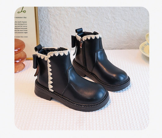 Botas de Cuero para Niñas con Forro de Terciopelo y Suela Flexible - Image 30