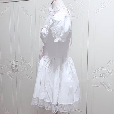 Vestido Retro Cuadrado con Mangas Abullonadas y Cintura Ajustable - Image 4