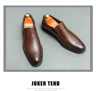 Zapatos de Cuero Formales Estilo Británico Retro para Hombre - Image 12