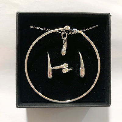 Conjunto de Joyería Drip: Pulsera, Collar, Aretes y Anillo - Image 11