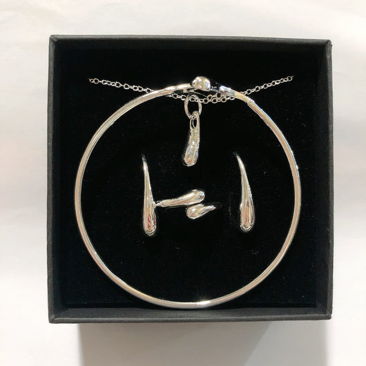 Conjunto de Joyería Drip: Pulsera, Collar, Aretes y Anillo - Image 11