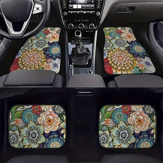 Tapete Bohemio Vintage para Auto - Alfombra Estilo Étnico - Image 21