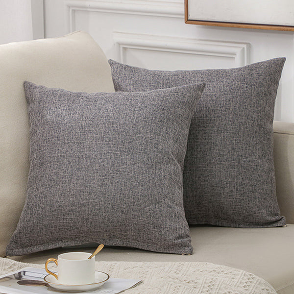 Almohada de Lino y Algodón para Sofá - Diseño Liso y Elegante