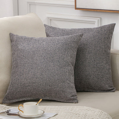 Almohada de Lino y Algodón para Sofá - Diseño Liso y Elegante