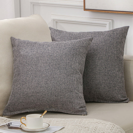 Almohada de Lino y Algodón para Sofá - Diseño Liso y Elegante