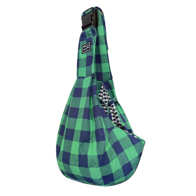 Bolsa Bandolera para Mascotas a Cuadros Rojo y Negro con Correa Ajustable - Image 12