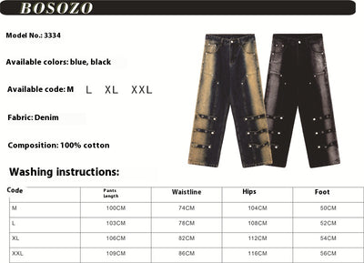 Jeans Unisex Estilo Urbano American Monkey Wash - Image 8