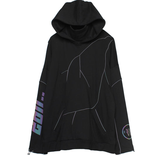 Sudadera Falsa Doble con Cuello Alto y Capucha Reflectante - Image 10