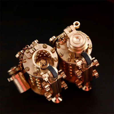 Encendedor Mecánico Steampunk de Cobre Puro Artesanal - Image 3