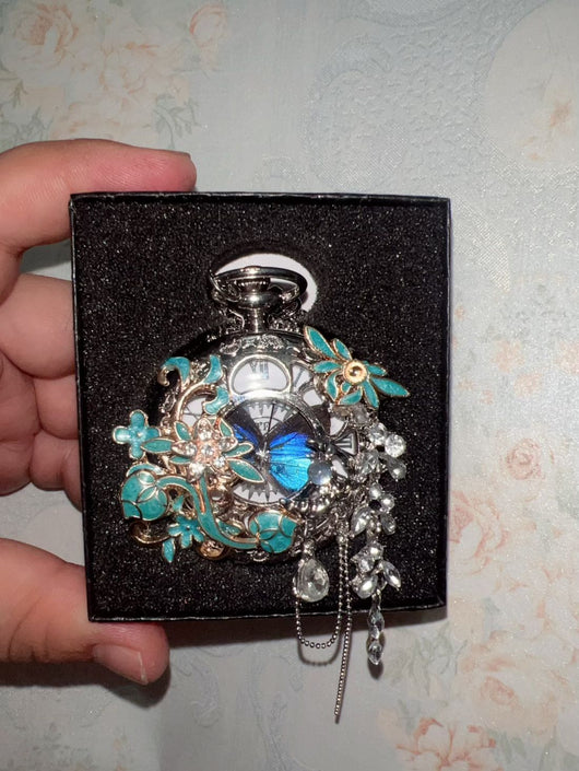 Reloj de Bolsillo Mariposa Personalizable - Diseño Chino con Plumas Deslumbrante - Image 19