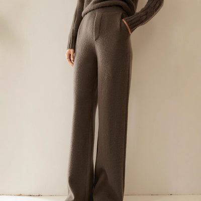 Pantalones de Cashmere Anchos de Cintura Alta - Diseño Elegante y Favorecedor - Image 3