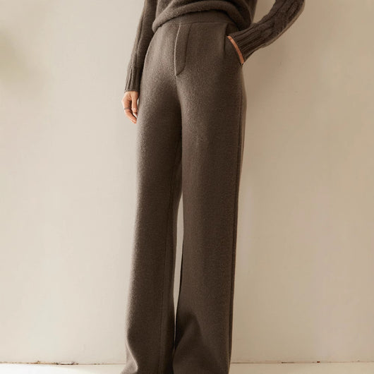 Pantalones de Cashmere Anchos de Cintura Alta - Diseño Elegante y Favorecedor - Image 3
