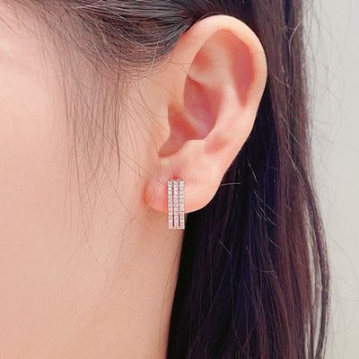 Aretes de Diamante Natural en Oro Blanco 18K - Image 5