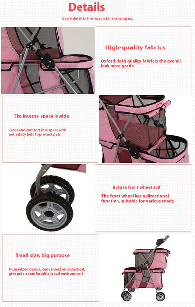 Carrito Plegable Ultraligero para Mascotas Pequeñas - Image 8