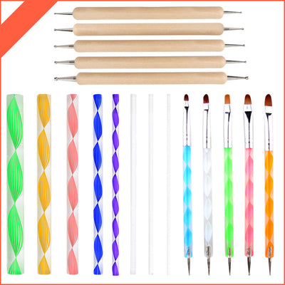 Set de 18 Herramientas de Precisión para Diseño de Uñas - Image 8