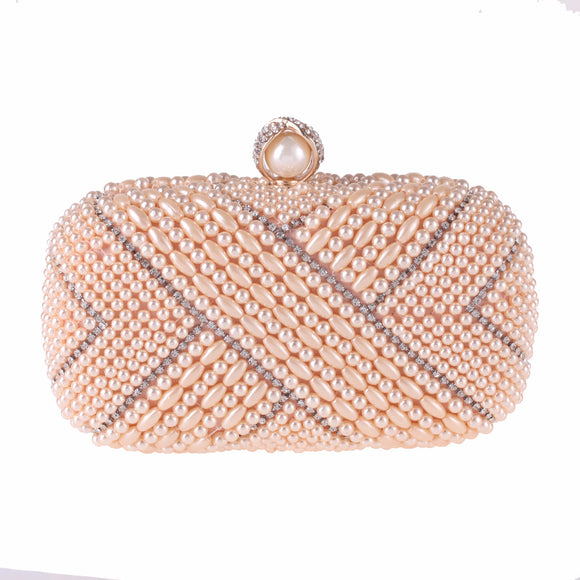 Bolso Cuadrado Pequeño con Detalle de Perla para Mujer