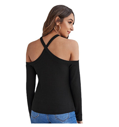 Suéter con Cuello Cruzado y Detalle de Hombro - Image 3
