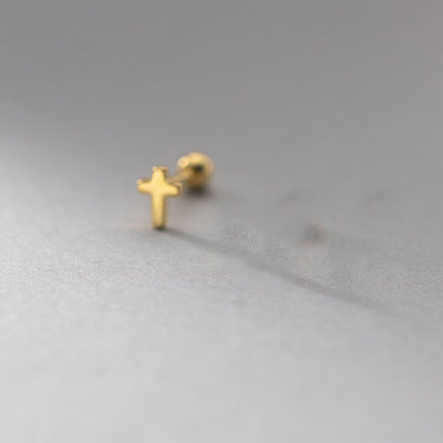 Aretes de Plata Esterlina 925 Diseño Cruz para Mujer - Image 3