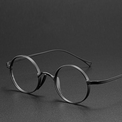 Gafas Redondas de Titanio Puro Estilo Vintage - Image 8