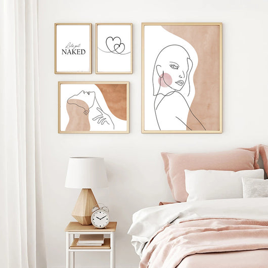 Cuadro Decorativo Nórdico Abstracto para Niñas