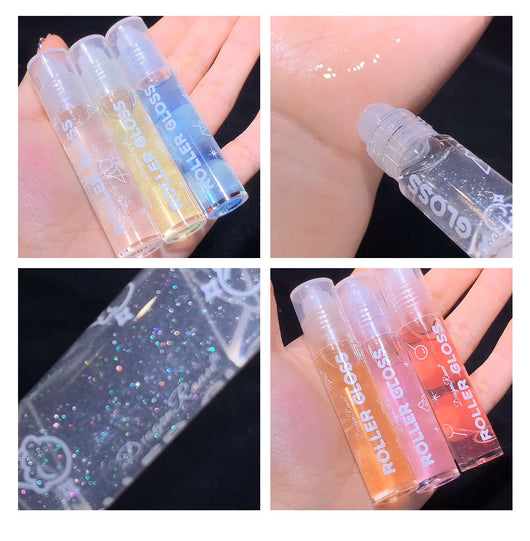 Brillo Labial Perlado Transparente con Brillantes - Efecto Espejo Luminoso - Image 16