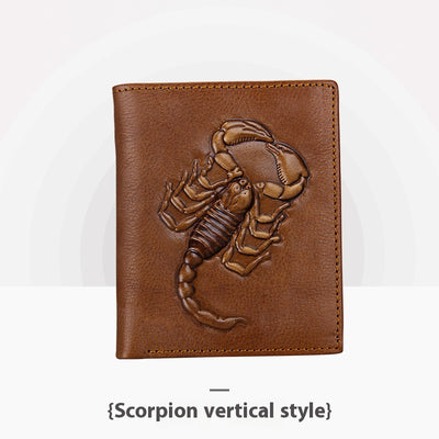 Cartera de Cuero Artesanal Grabada Retro para Hombre - Image 48