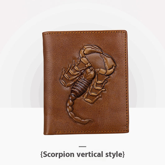 Cartera de Cuero Artesanal Grabada Retro para Hombre - Image 48