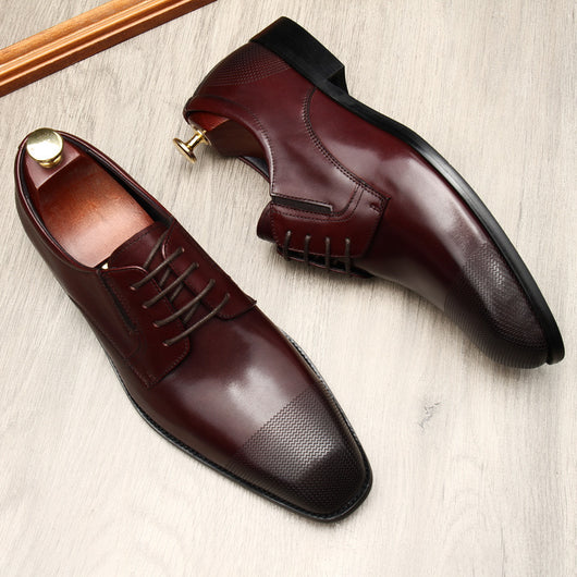 Zapatos de Cuero Legítimo con Punta Cuadrada para Hombre - Image 7