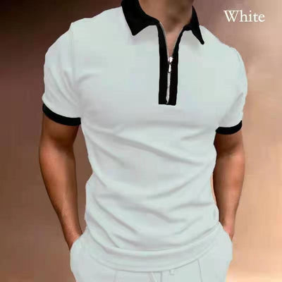 Polo Shirt Tejido Jacquard con Cierre - Camiseta Elegante para Hombre - Image 29