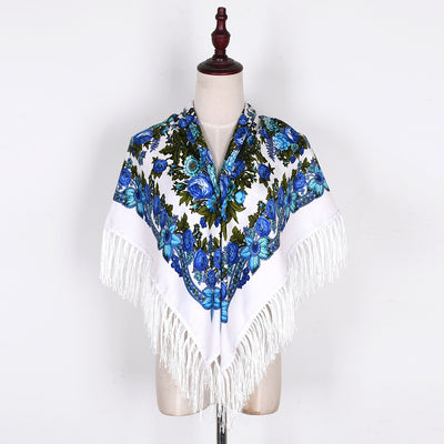 Pashmina Étnica con Flores Bordadas y Borlas - Image 34