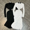Vestido Spice Girl con Abertura Lateral y Detalle de Cuerda