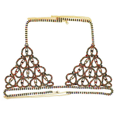 Bikini Sexy con Cadena de Cuerpo y Cristales en Forma de Corazón - Image 21