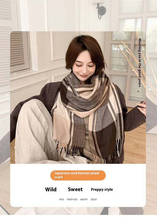 Chal Pashmina Escocés con Borlas para Mujer - Tejido Grueso y Cálido - Image 15