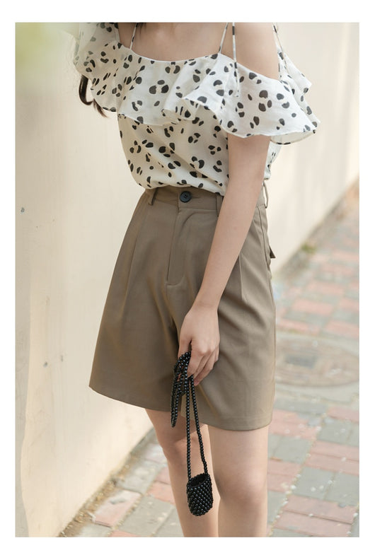 Blusa Corta de Verano con Tirantes en Gasa Ligera - Image 2