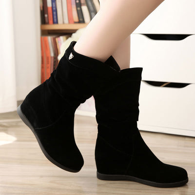 Botas de Caña Media en Algodón Terciopelo para Mujer Talla Grande - Image 8