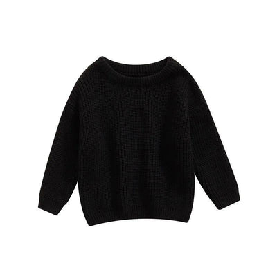 Suéter Casual de Cuello Redondo para Niñas - Colores Sólidos - Image 7