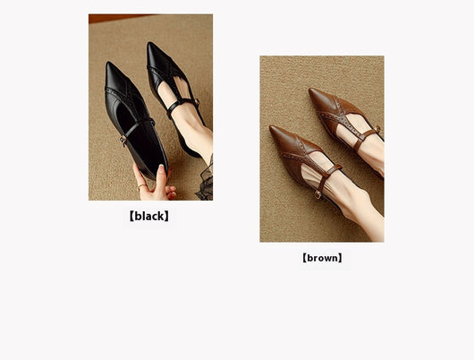 Zapatos Planos Puntiagudos Marrón - Cómodos y Versátiles para Diario - Image 17