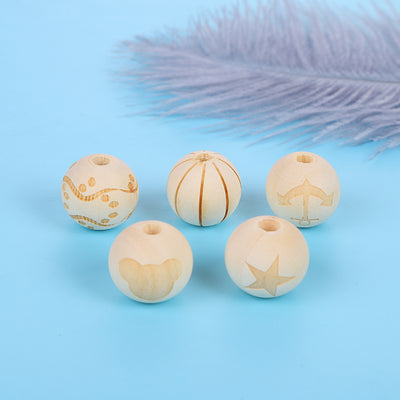 Cuentas de Madera Grabadas a Láser para Joyería DIY - Image 15
