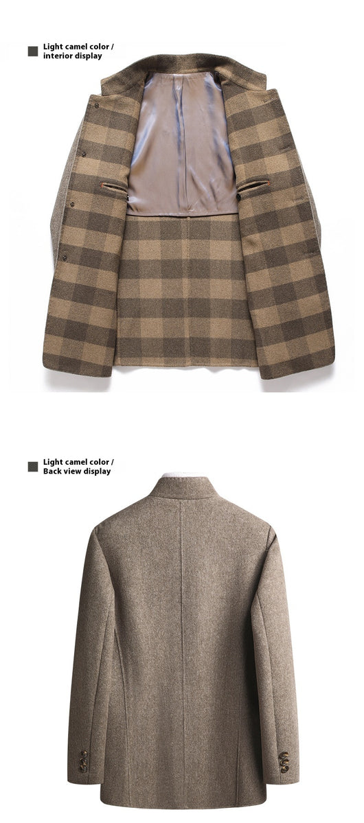 Abrigo de Lana Reversible para Hombre - Corte Medio - Image 14