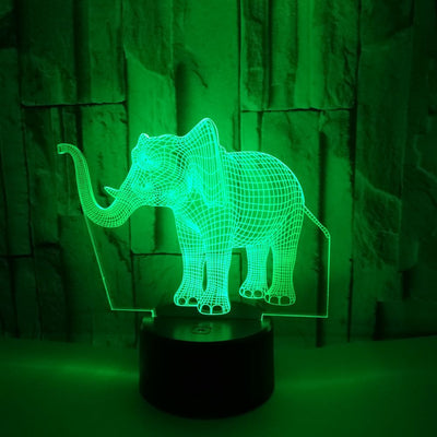 Lámpara de Escritorio LED Elefante 3D con 7 Colores y Control Táctil USB - Image 11
