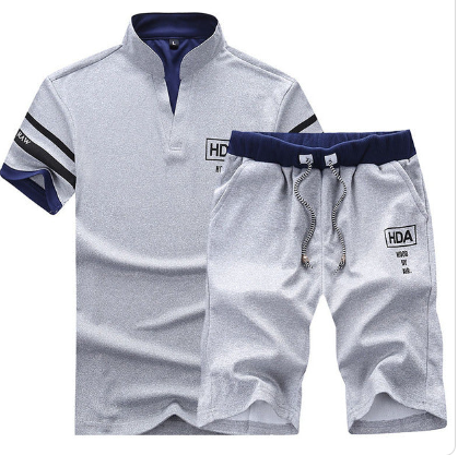 Conjunto Deportivo Casual para Hombre - Camiseta Cuello Mao Manga Corta - Image 11