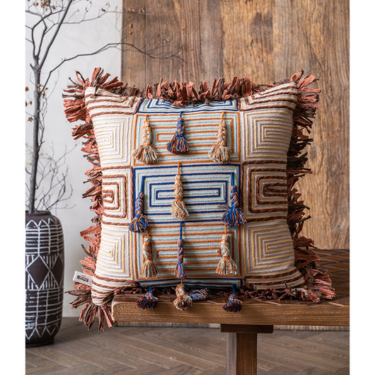 Almohada de Cintura de Algodón Premium Tejida a Mano - Image 36