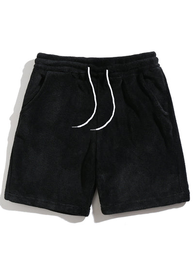 Conjunto de Sudadera con Capucha y Shorts en Fleece Coral para Hombre Talla Grande - Image 17
