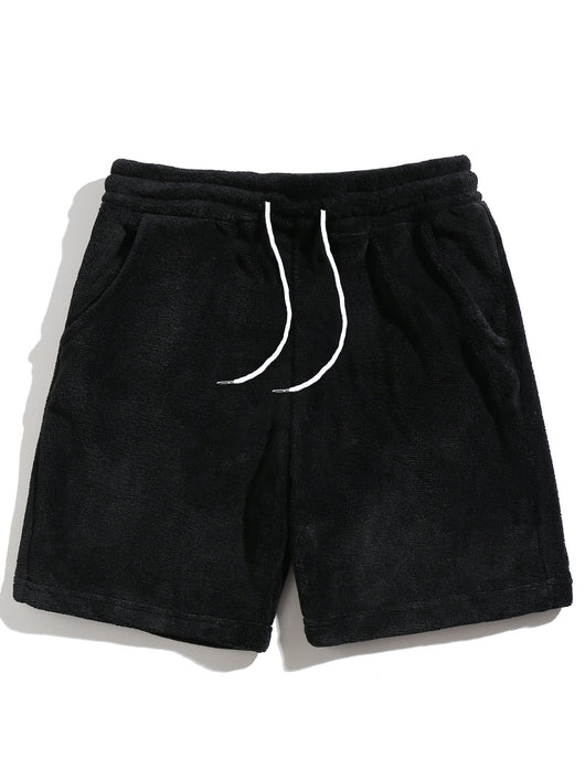 Conjunto de Sudadera con Capucha y Shorts en Fleece Coral para Hombre Talla Grande - Image 17