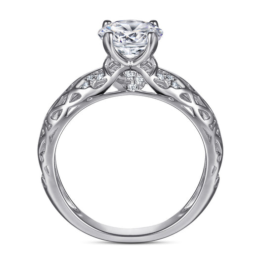 Anillo de Plata Esterlina para Mujer con Diamante Simulado - Diseño Europeo y Americano - Image 2